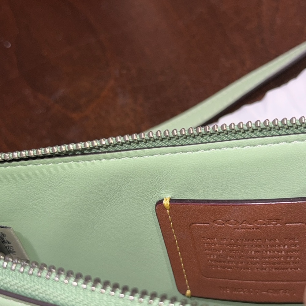 Coach Genuine Leather Penn Shoulder Bag in Pale Pistachio, Silver Hardware - Picture 16 of 16